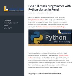 Be a full-stack programmer with Python classes in Pune!