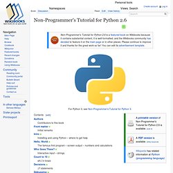 Non-Programmer's Tutorial for Python 2.6