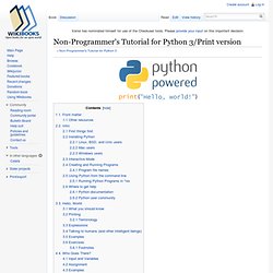 Non-Programmer's Tutorial for Python 3