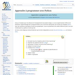 Apprendre à programmer avec Python