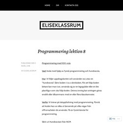 Programmering lektion 8 – eliseklassrum