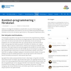 Kombot-programmering i förskolan - Väsby Lärlabb