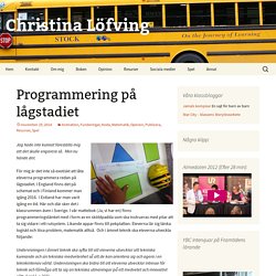 Programmering på lågstadiet