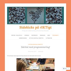 Såå kul med programmering! – Sidekicks på rIKTigt