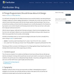 8 Things Programmers Should Know About UI Design