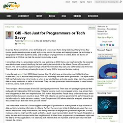 GIS - Not Just for Programmers or Tech Savvy