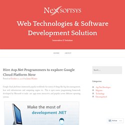 Google Cloud Platform for Asp.Net Programmers