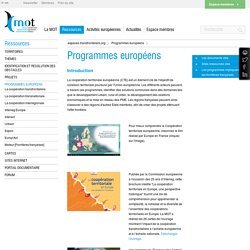 Programmes européens