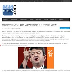 Programmes 2012 – Jean-Luc Mélenchon et le Front de Gauche