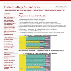 Programmes de base ARDUBLOCK - TechnoCollegeAutant-3eme