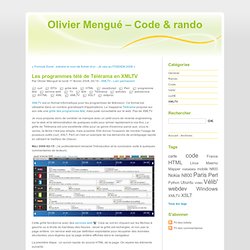 Les programmes télé de Télérama en XMLTV - Olivier Mengué – Code & rando