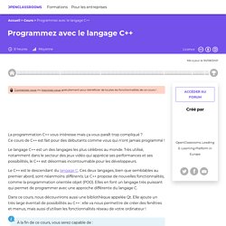 Programmez avec le langage C++