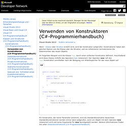 Verwenden von Konstruktoren (C#)