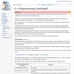C++-Programmierung: Dateizugriff – Wikibooks, Sammlung freier Le