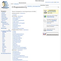 C-Programmierung – Wikibooks, Sammlung freier Lehr-, Sach- und F