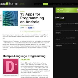 15 Apps for Programming on Android