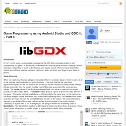 Game Programming using Android Studio and GDX lib – Part II