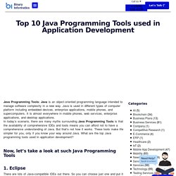 Top 10 Java Programming Tools used in Application Development?