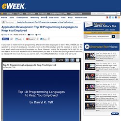 Top 10 Programming Languages to Keep You Employed - Application Development