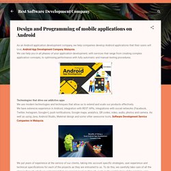 Design and Programming of mobile applications on Android