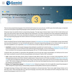 Best Programming Languages for Enterprise Applications