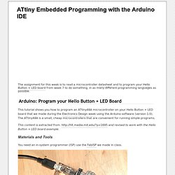 Programming ATtiny with the Arduino IDE