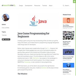 Java Game Programming for Beginners · A Beautiful Site