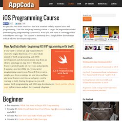 Free iOS and iPhone Programming Course for Beginners