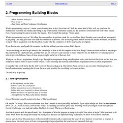 Programming Building Blocks