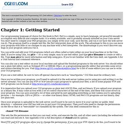 CGI Programming 101: Chapter 1: Getting Started