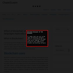 Effect of blockchain on programming languages especially python