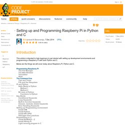 Setting up and Programming Raspberry Pi in Python and C - CodeProject