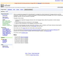 silver - An attribute grammar-based meta-programming language for composable language extensions