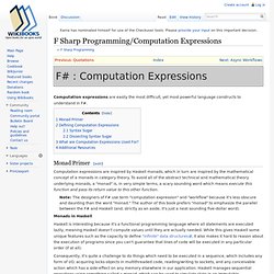 F Sharp Programming/Computation Expressions