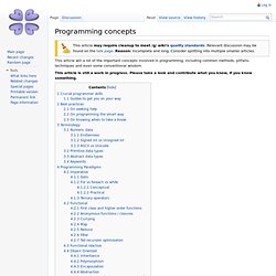 Programming concepts - /g/wiki