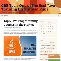 Top 5 Java Programming Courses in the Market CRB-Tech