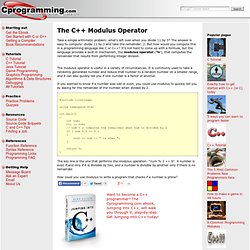 Modulus Operator in C and C++ - Programming Tutorials
