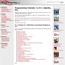 Programming Tutorials: C++ Made Easy and C Made Easy