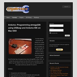 Arduino: Programming atmega328 using USBasp and Arduino IDE on Mac OSX