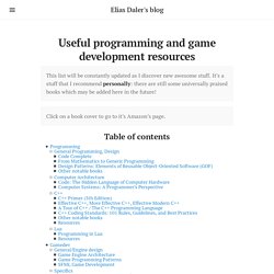 Useful programming and game development resources · Elias Daler's blog