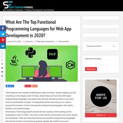 Top Functional Programming Languages for Web App Development in 2020?