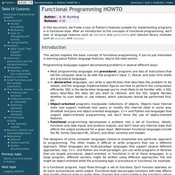 Functional Programming HOWTO — Python 2.7.11 documentation