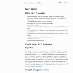 Wi-Fi Driver — ESP-IDF Programming Guide v4.0-dev-402-ga20d02b7f documentation