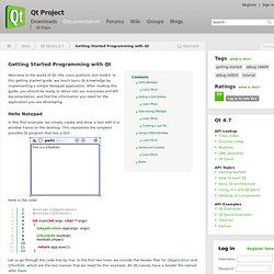 Getting Started Programming with Qt