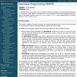 Functional Programming HOWTO — Python v3.1