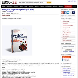 100 Python programming books (Jan 2011)
