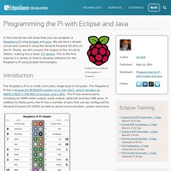 Programming the Pi with Eclipse and Java