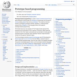 Prototype-based programming