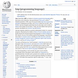 Lisp programming language