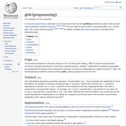 glob (programming)